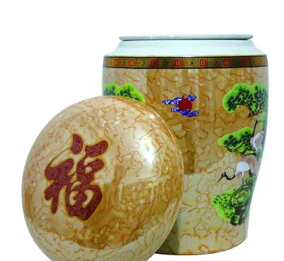 【廠家高檔陶瓷菊紅檢骨罐】價(jià)格_廠家_圖片 -