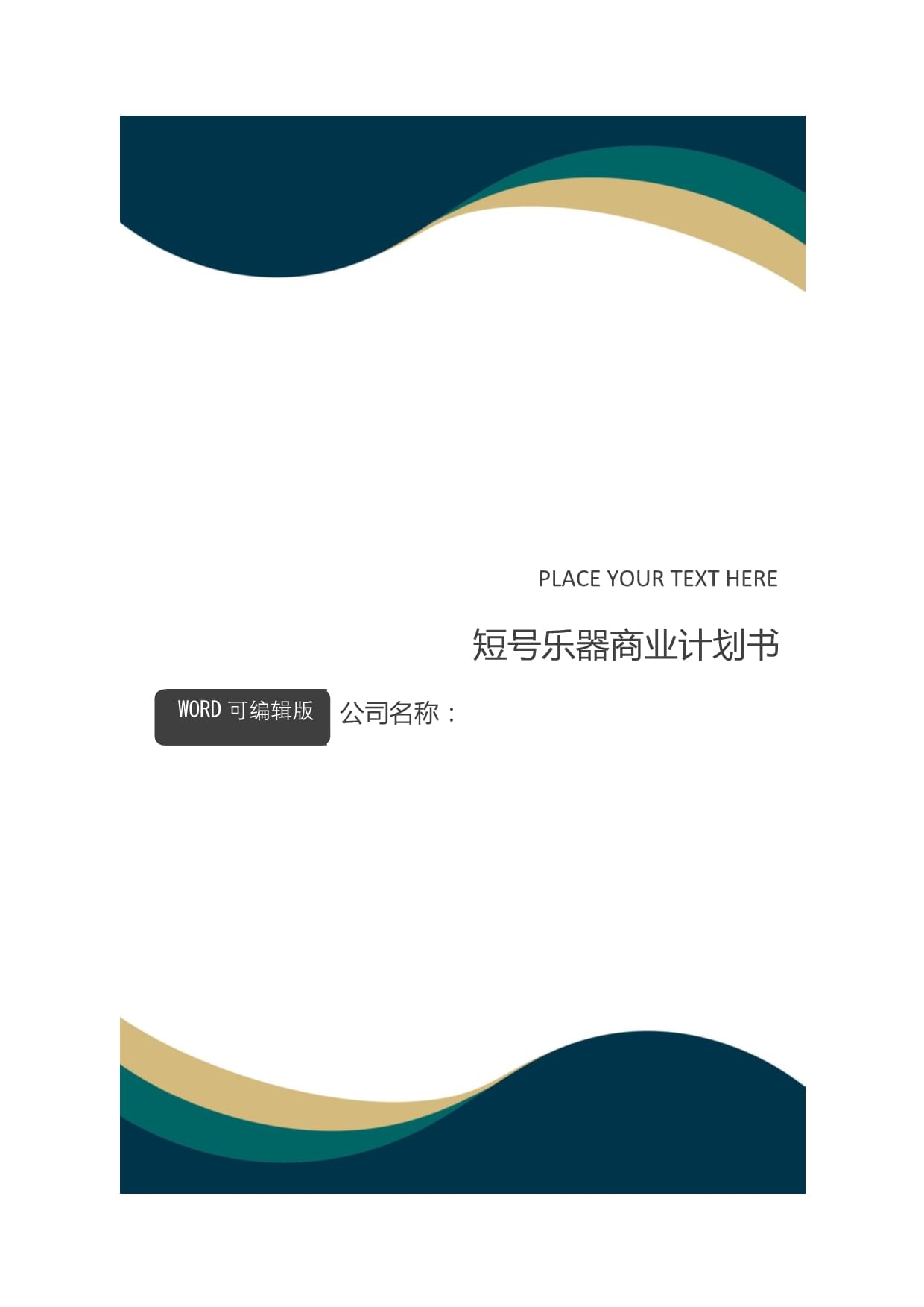 短號樂器產品商業計劃書